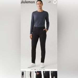 Lululemon Black Button with Pockets Skinny Dress Pants